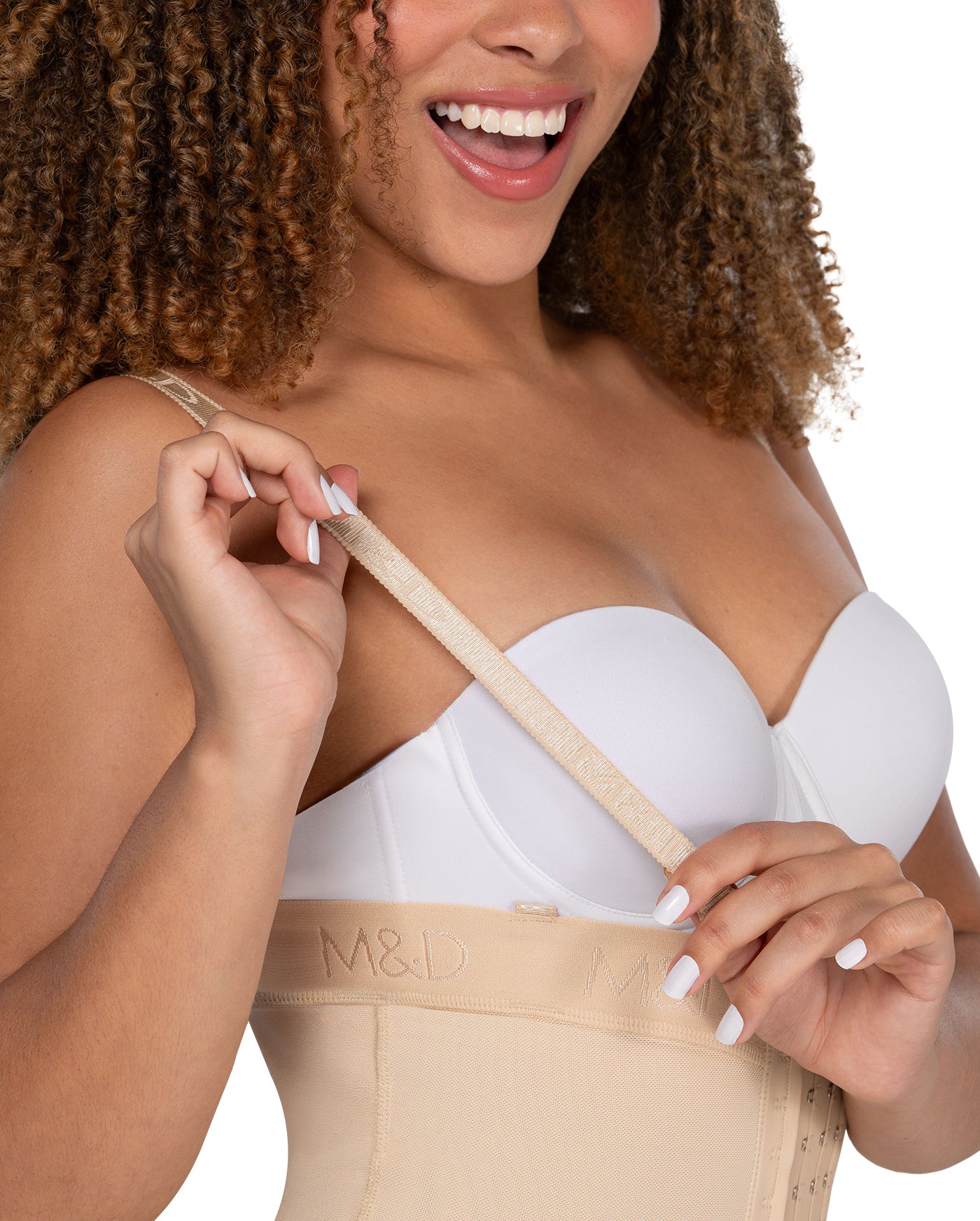 Faja corta strapless realce invisible Fajas MyD F-30466