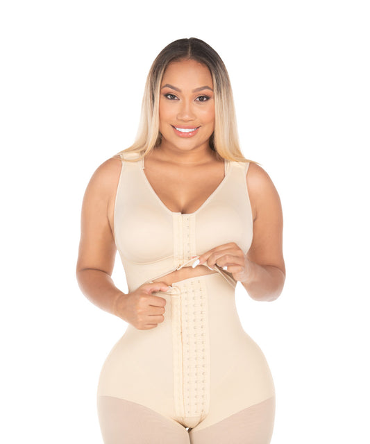Hourglass Girdle with Overlay Bra F00470 by Fajas M&amp;D®
