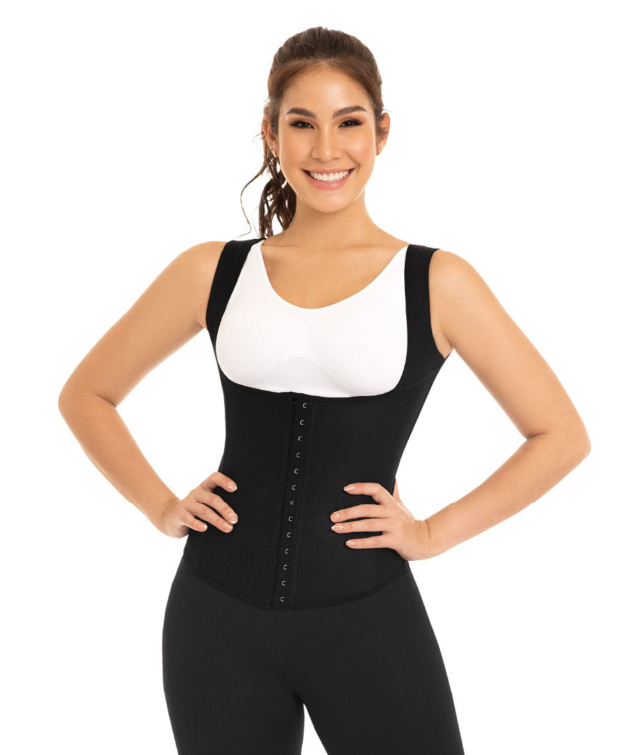 Ann Slim 1027 Latex Vest Waist Cincher - Colombian Shapewear For Women (Open Bust)