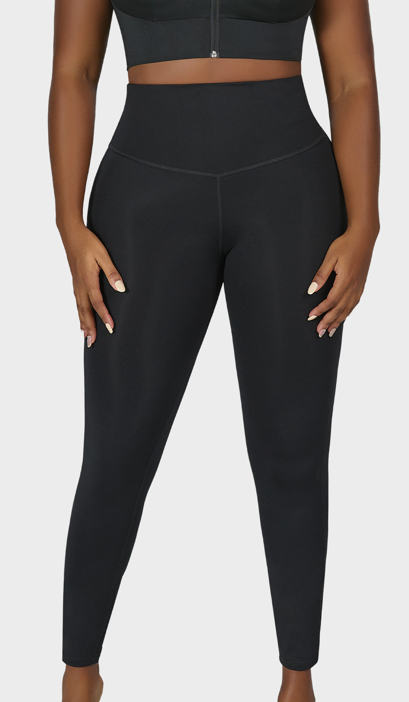 Leggings negros deportivo con realce natural en glúteos bajo LP0592 de Fajas M&D®
